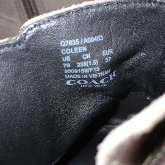 Coach Coleen Q7635 Taupe Suede Ankle Boots - Picture 8 of 8